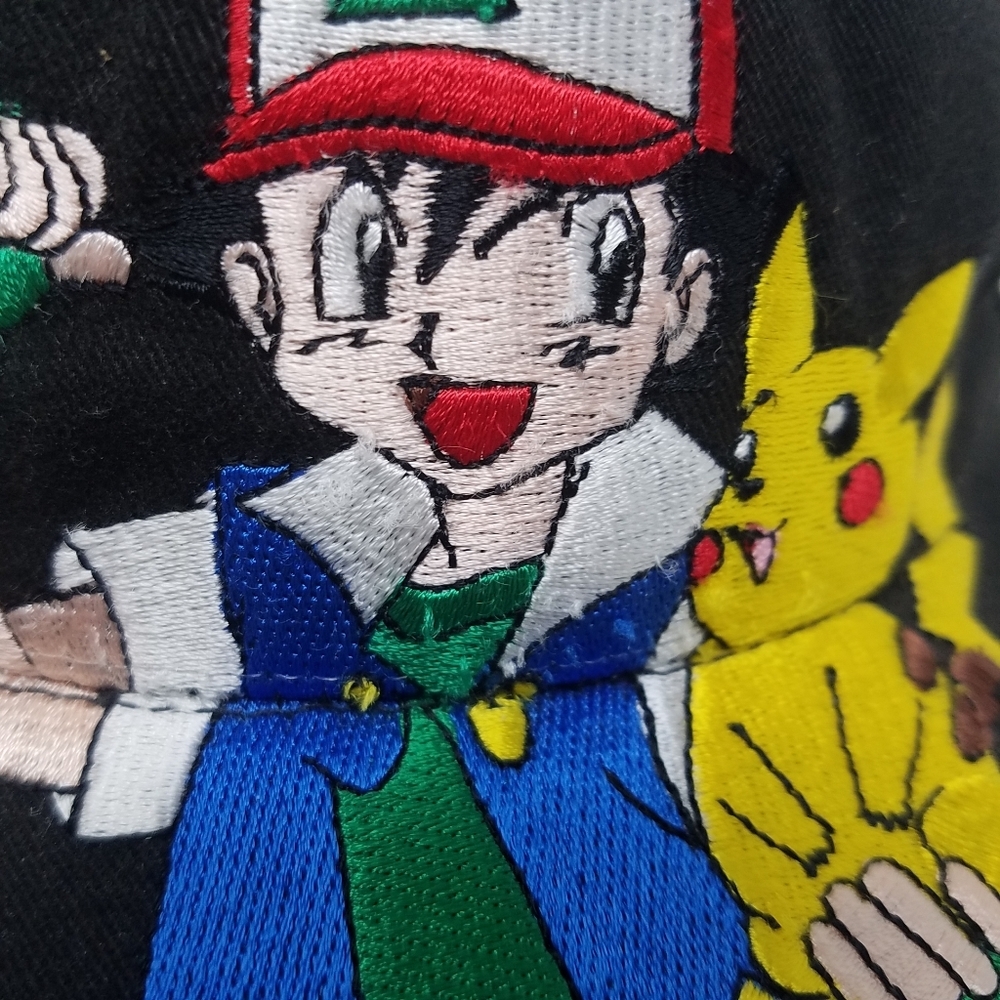 Pokemon 2000 Nintendo Ash Pikachu Black Cap Hat - Picture 8 of 12